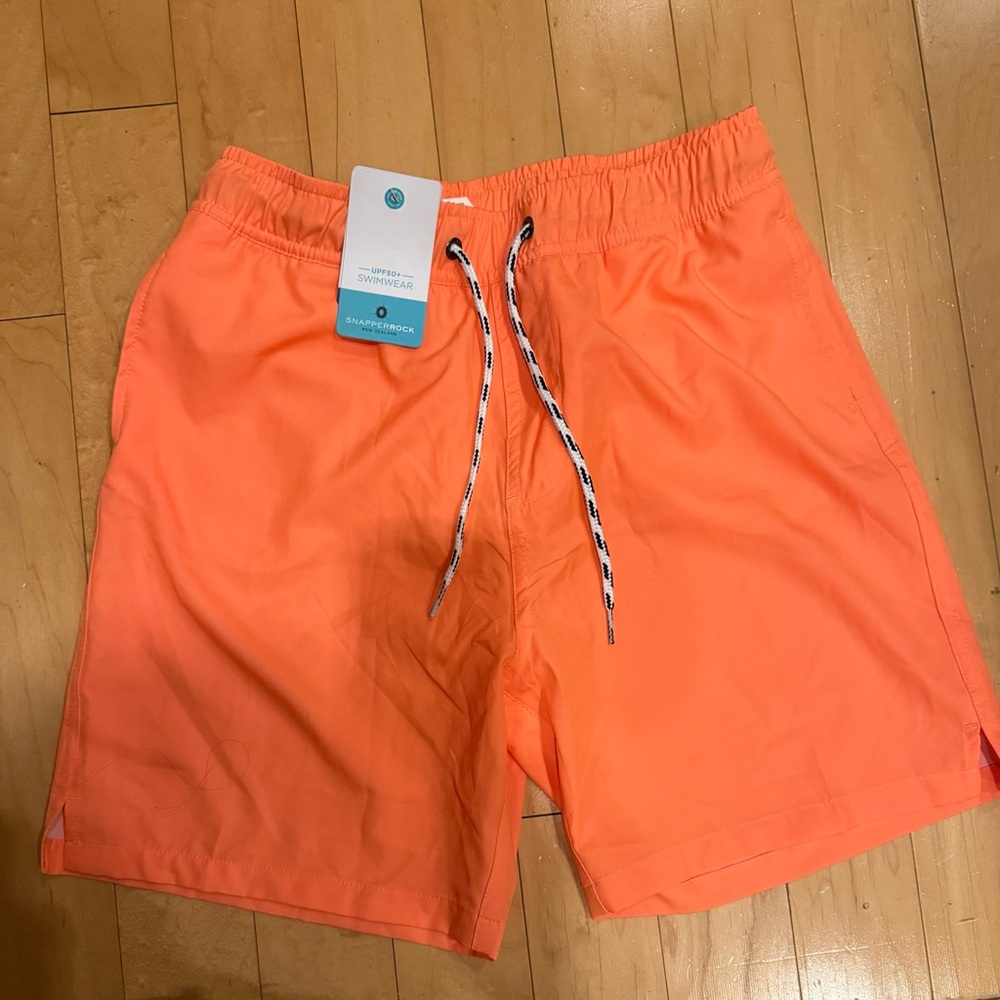 Snapper Rock Swim Trunks Bathing Suit Vibrant Orange